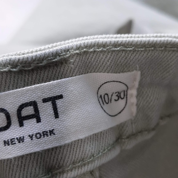 OAT New York‎ Jeans Womens 10/30 Green High Rise Wide Leg Crop Casual - Picture 6 of 11